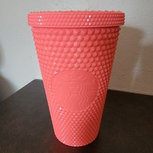 Coral Starbucks tumbler